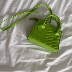 Vibrant Green Quilted Handbag
